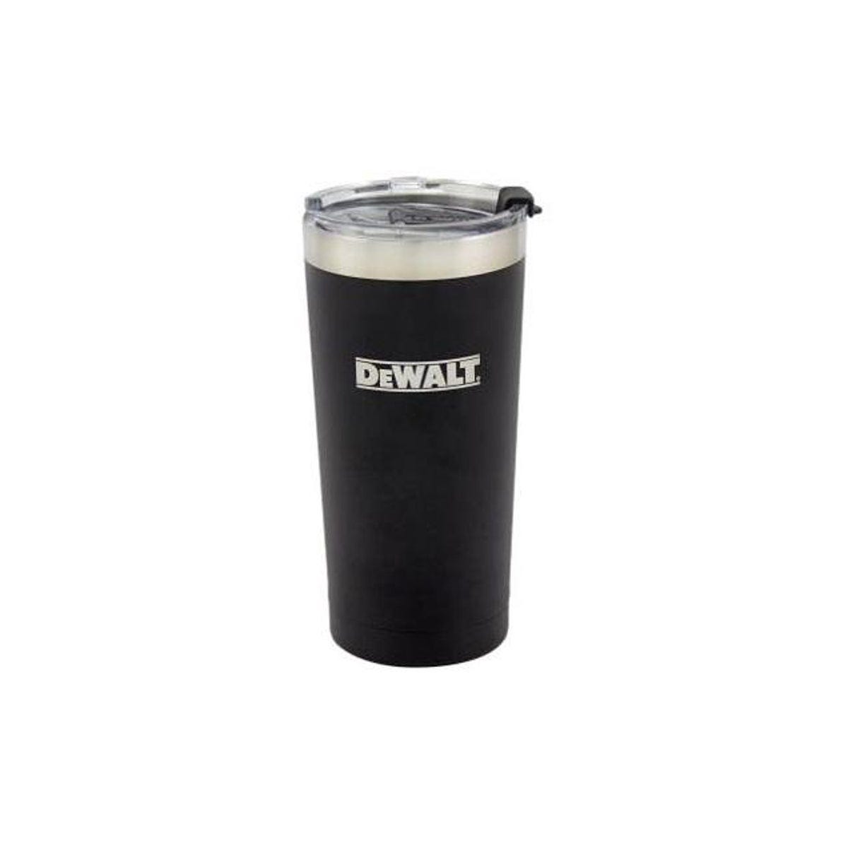 DeWalt 20 Oz. Insulated Black Stainless Steel Logo Travel Tumbler DeWalt 20 Oz. Insulated Black Stainless Steel Logo Travel Tumbler