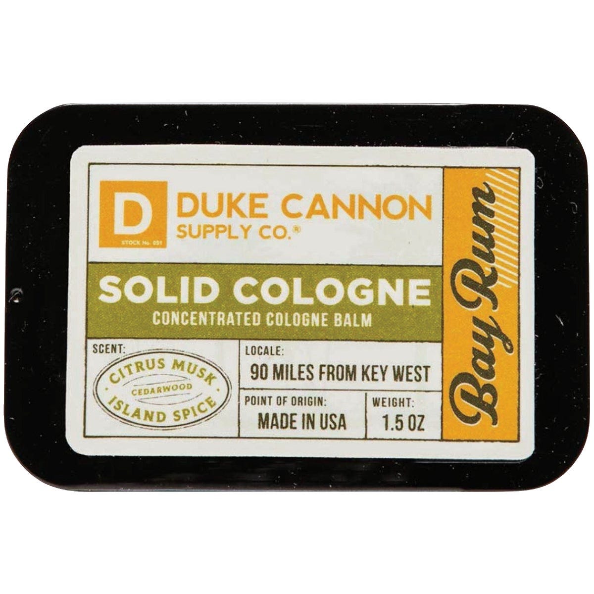 Duke Cannon 1.5 Oz. Bay Rum Solid Cologne Duke Cannon 1.5 Oz. Bay Rum Solid Cologne