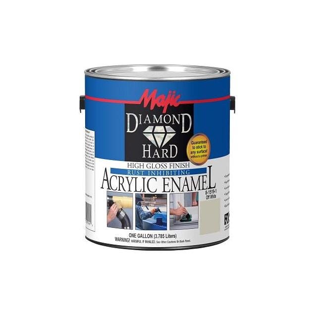 Majic Diamondhard Anti-Rust Acrylic Enamel Paint, High Gloss Off White, 1 Gal.