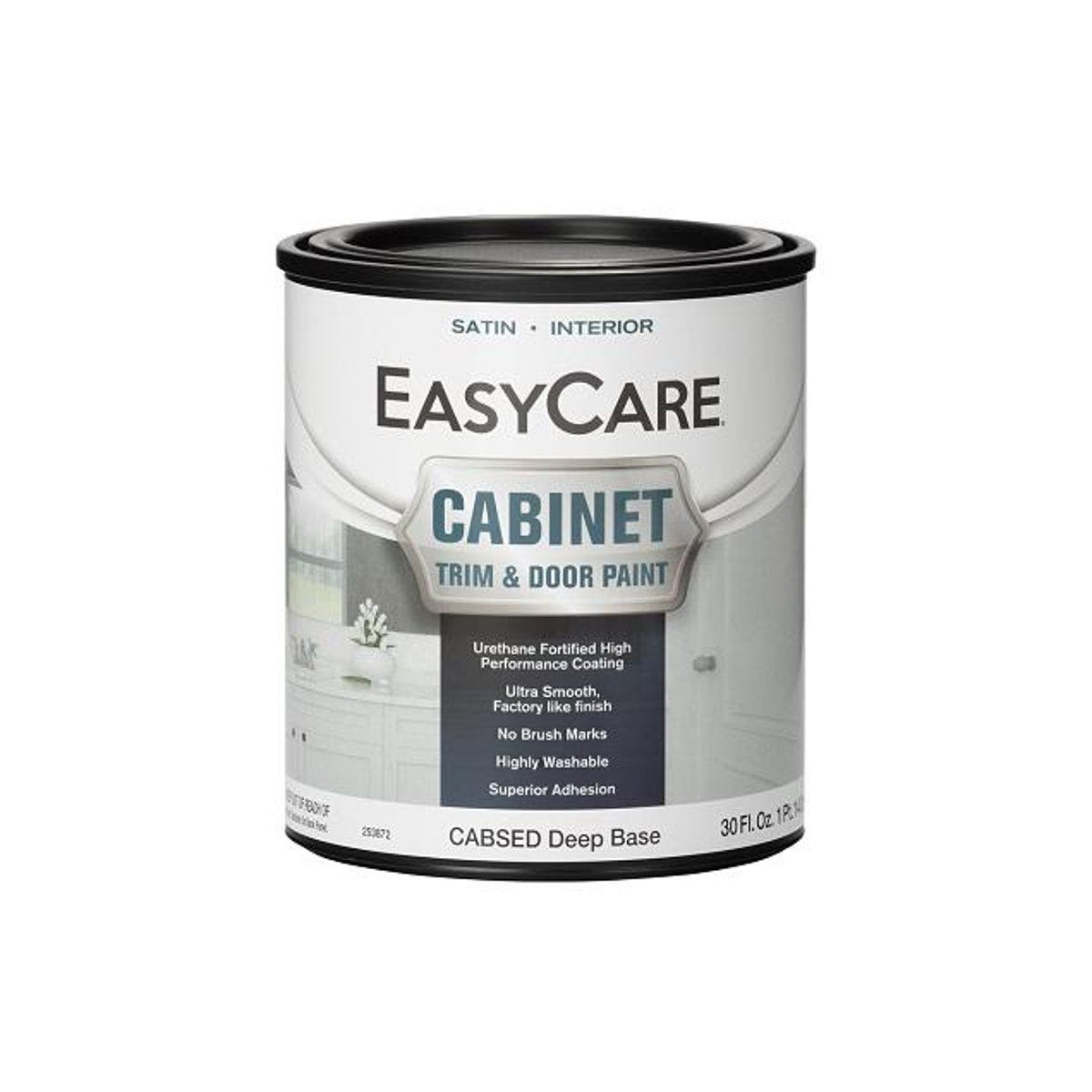 EasyCare 1 Qt. Satin Deep Base Acrylic Polyurethane Cabinet Door & Trim Paint