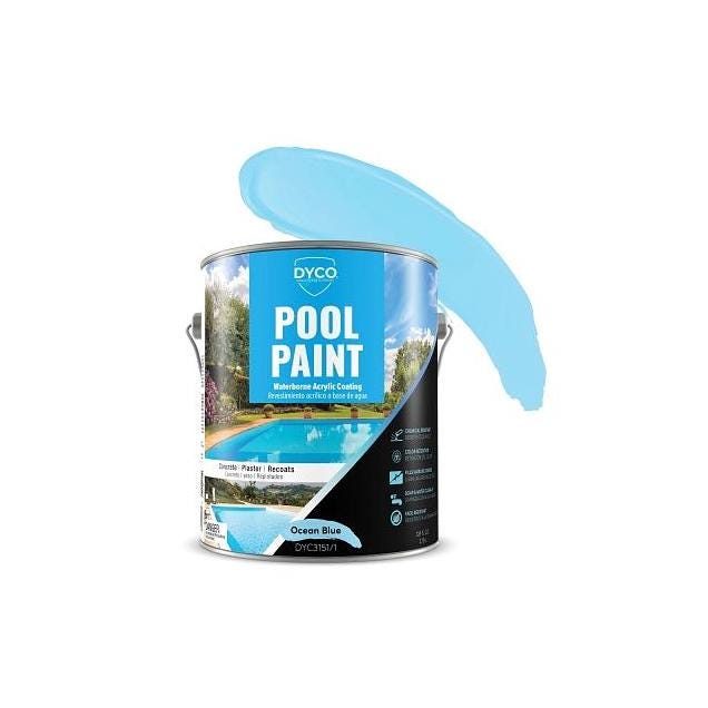 Dyco 1 Gal. Ocean Blue Acrylic Swimming Pool Paint Dyco 1 Gal. Ocean Blue Acrylic Swimming Pool Paint