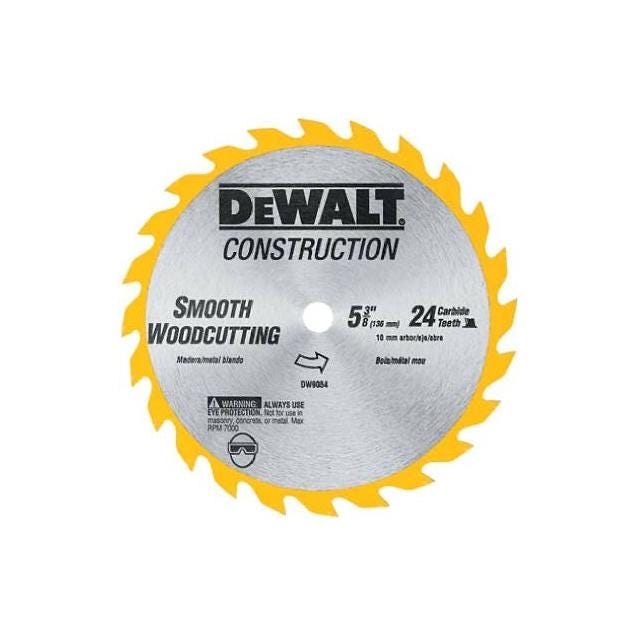 DeWalt 24-Tooth x 5-3/8 In. Carbide-Tipped Cordless Saw Blade