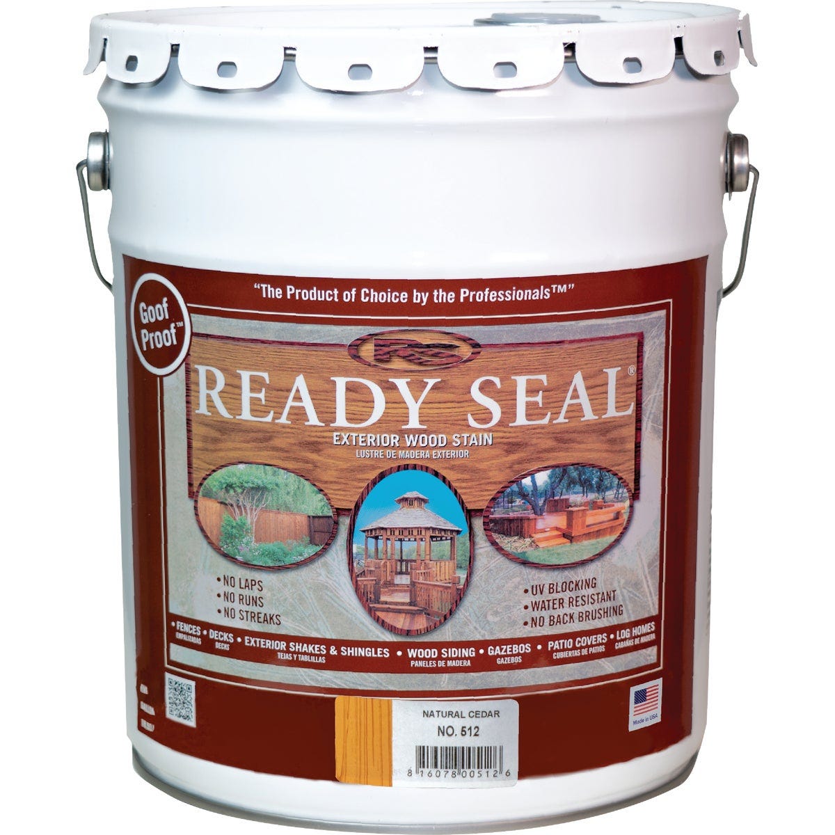 Ready Seal 512 Exterior Wood Stain and Sealer, Natural Cedar, 5 Gal. - photo 2