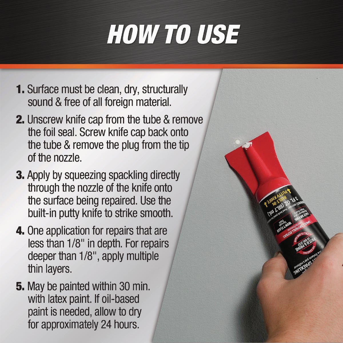 DAP Fast 'N Final 3oz Lightweight Spackling with Knife Applicator Cap - photo 3 DAP Fast 'N Final 3oz Lightweight Spackling with Knife Applicator Cap - photo 3