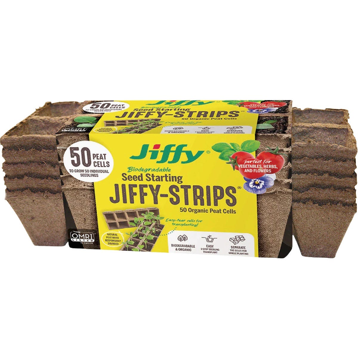 Jiffy 10-Cell Seed Starting Peat Strip Pots (5-Pack) Jiffy 10-Cell Seed Starting Peat Strip Pots (5-Pack)