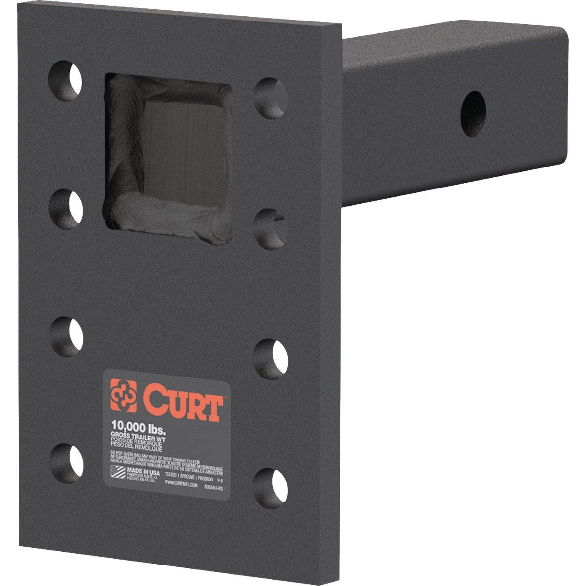 CURT 2 In. Adjustable Pintle Mount, 10,000 Lb. Capacity CURT 2 In. Adjustable Pintle Mount, 10,000 Lb. Capacity