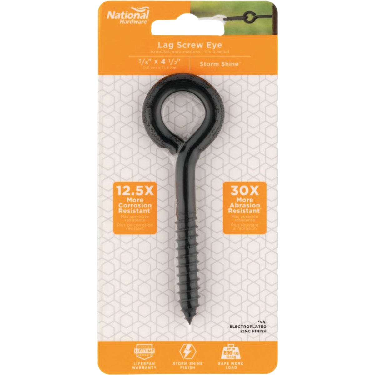 National Hardware 3/8 In. x 4-1/2 In. Storm Shine Lag Screw Eye - photo 2
