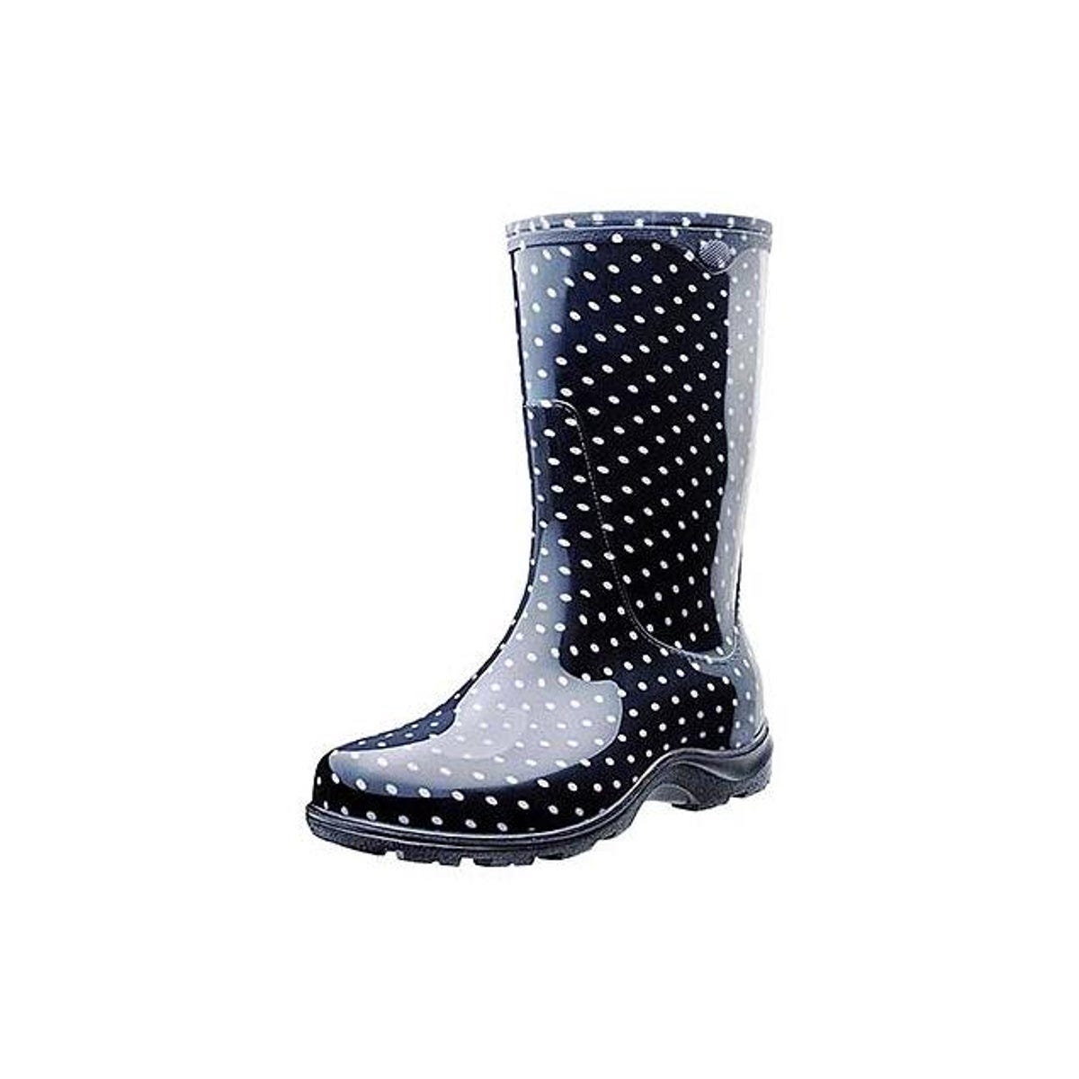 Sloggers Women's Size 6 Black Polka Dot Tall Boot