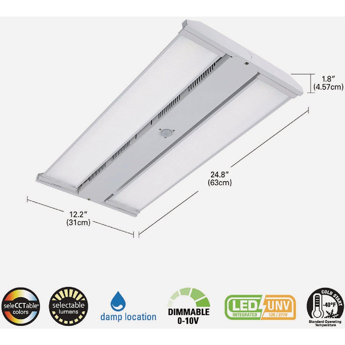 Halo 2 Ft. Selectable LED Highbay Light Fixture with Adjustable Optics - photo 4