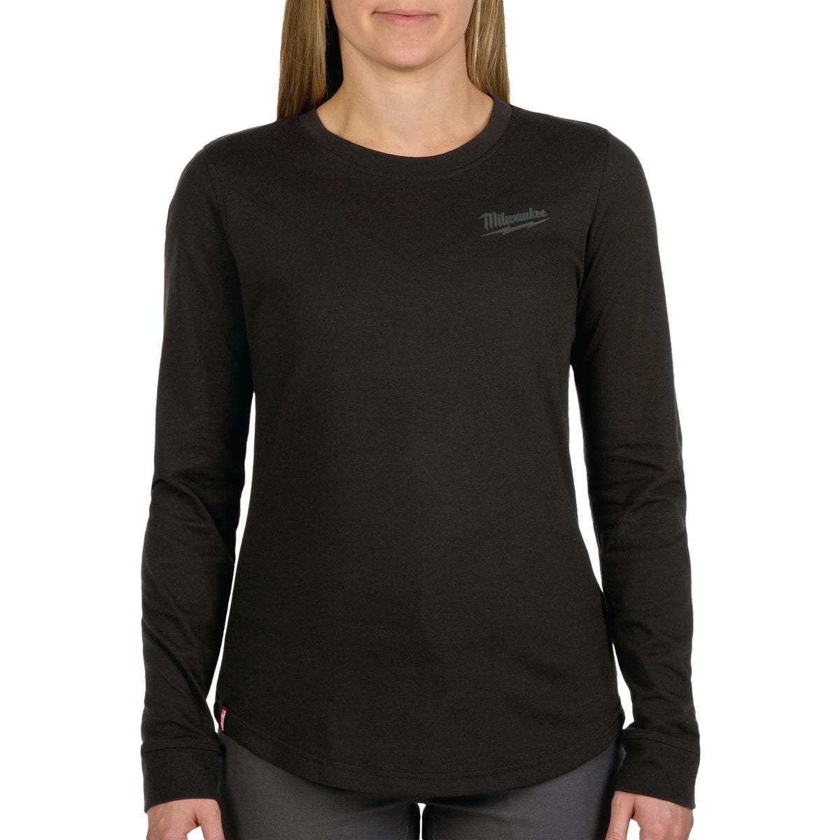 Milwaukee FREEFLEX Women's Medium Black Long Sleeve Hybrid T-Shirt Milwaukee FREEFLEX Women's Medium Black Long Sleeve Hybrid T-Shirt