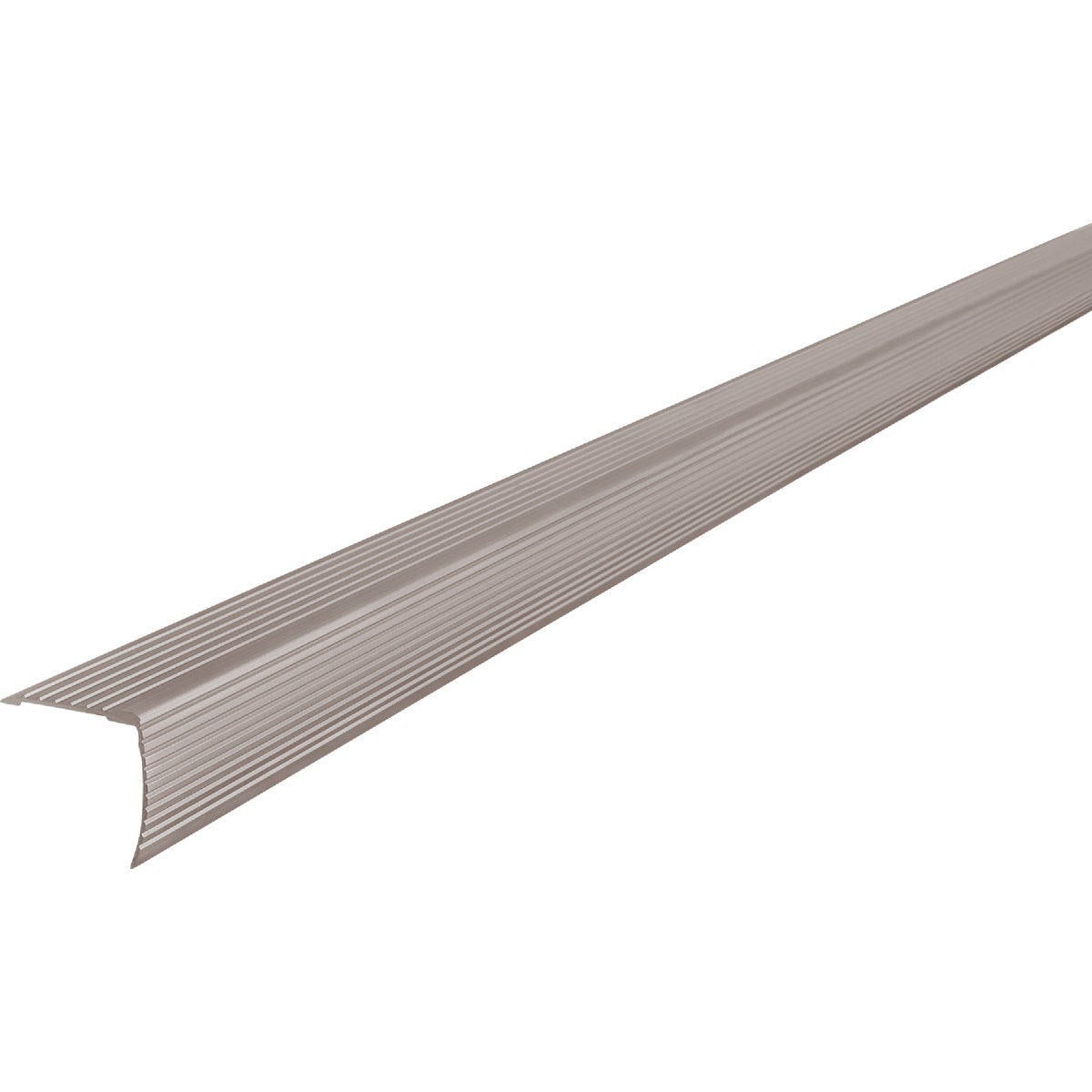 M-D Building Products 1-1/8 In. X 1-1/8 In. X 36 In. Pewter Aluminum Stair Edging with Screw Nails M-D Building Products 1-1/8 In. X 1-1/8 In. X 36 In. Pewter Aluminum Stair Edging with Screw Nails