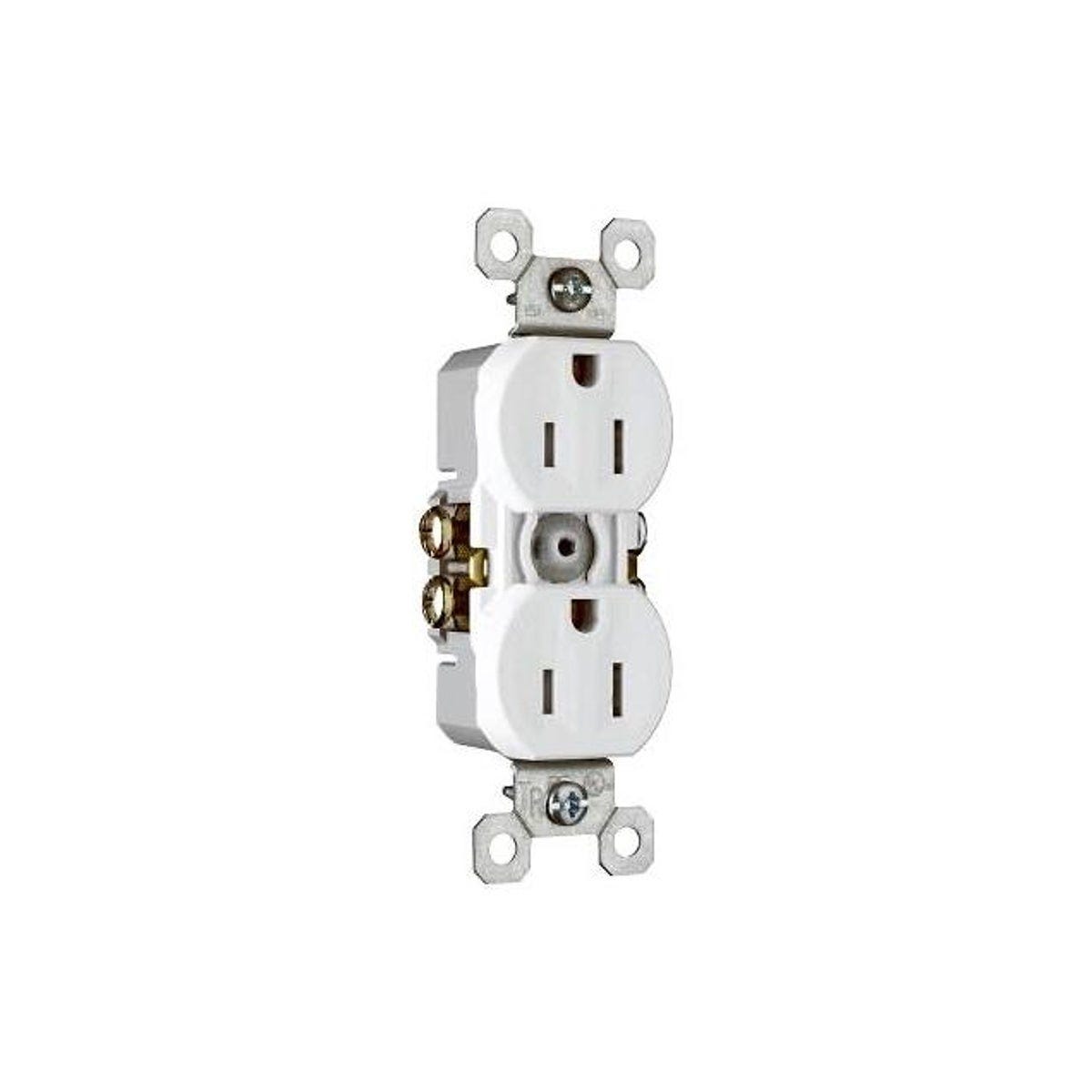 Legrand Pass & Seymour 15A 125V Grounded Duplex Outlet, White (10-Pack)