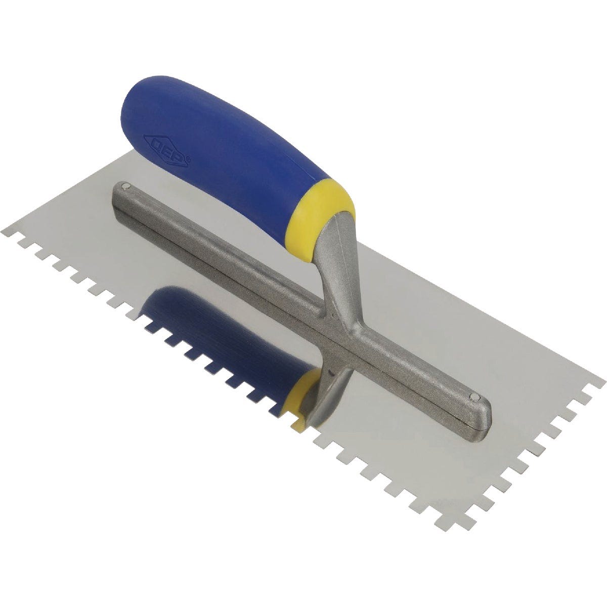 QEP 1/4 In. Stainless Steel Square Notched Trowel with Comfort Grip QEP 1/4 In. Stainless Steel Square Notched Trowel with Comfort Grip