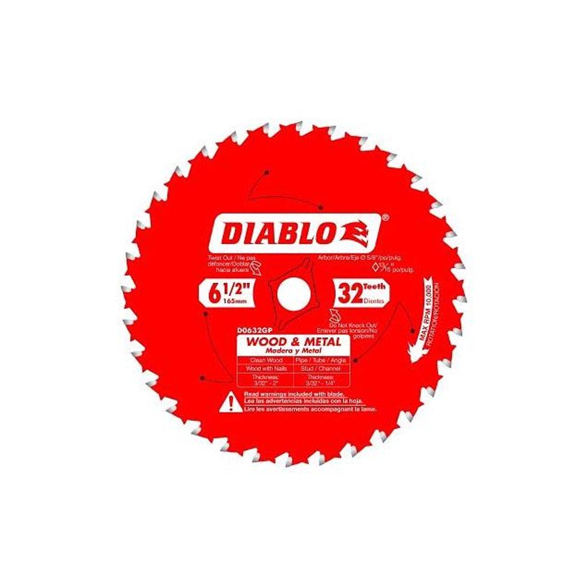 Diablo 6-1/2 In. 32-Tooth Wood & Metal Circular Saw Blade