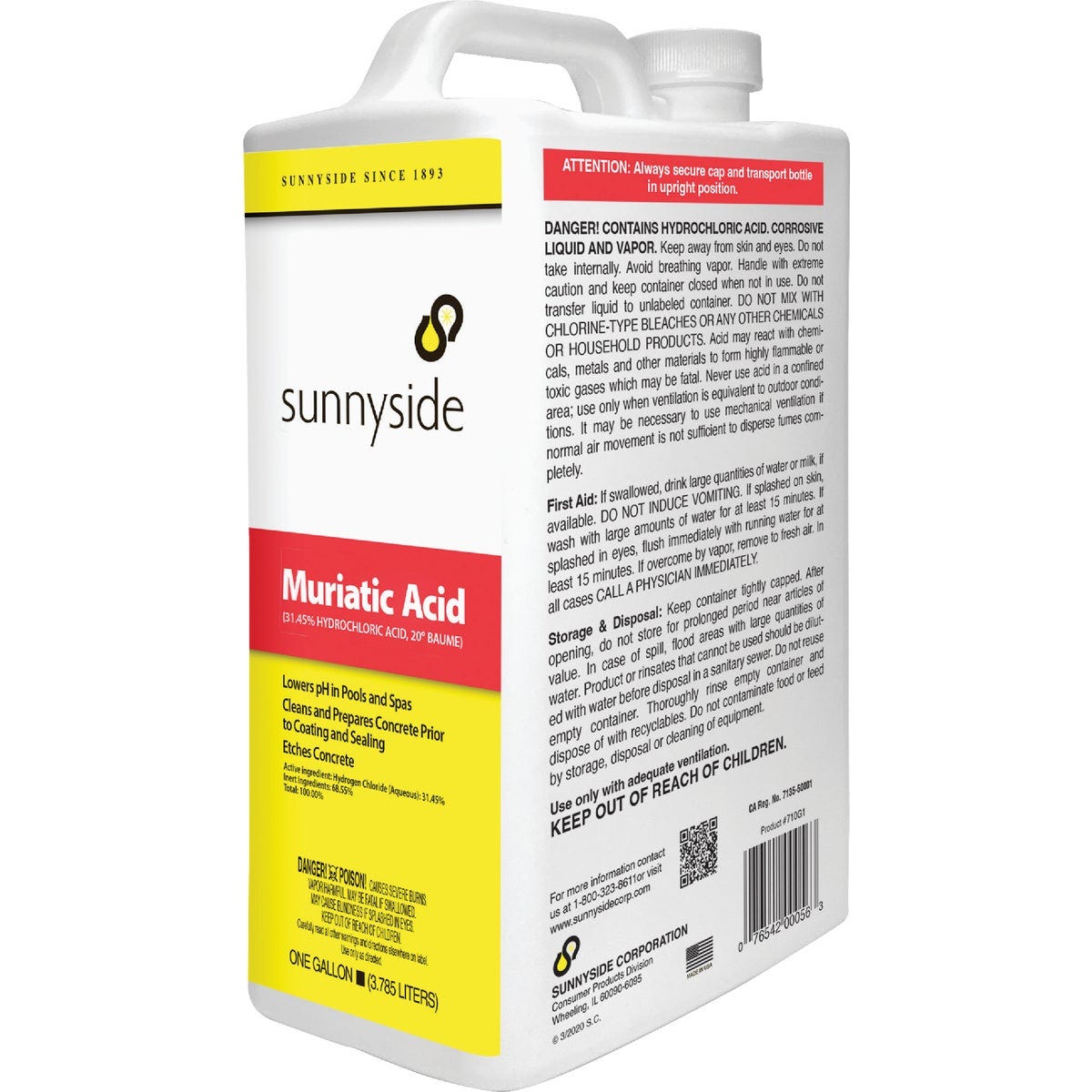 Sunnyside 1 Gal. Muriatic Acid Sunnyside 1 Gal. Muriatic Acid