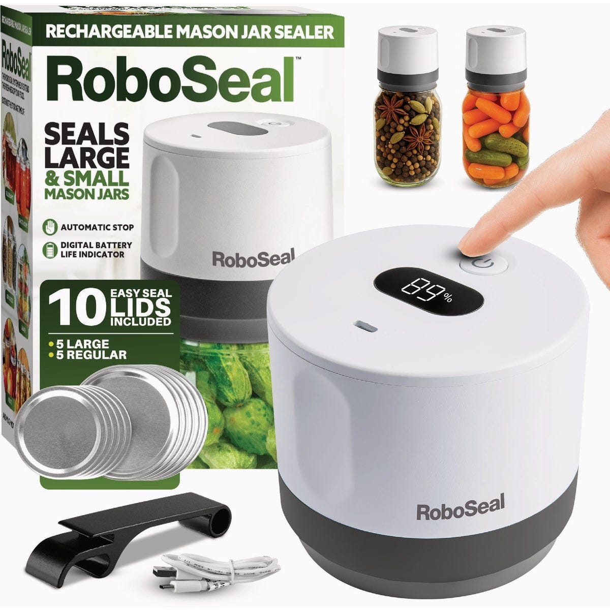 RoboSeal Rechargeable Mason Jar Sealer RoboSeal Rechargeable Mason Jar Sealer