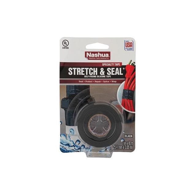Stretch & Seal 1 In. x 10 Ft. Self Fusing Silicone Sealing Tape, Black