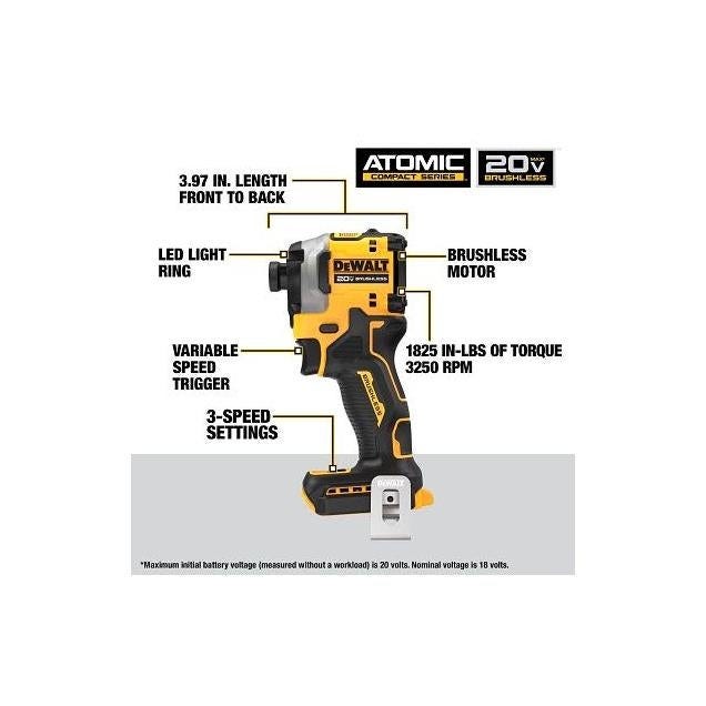 DEWALT 20V MAX XR Brushless Cordless 2-Tool Combo Kit - photo 4 DEWALT 20V MAX XR Brushless Cordless 2-Tool Combo Kit - photo 4