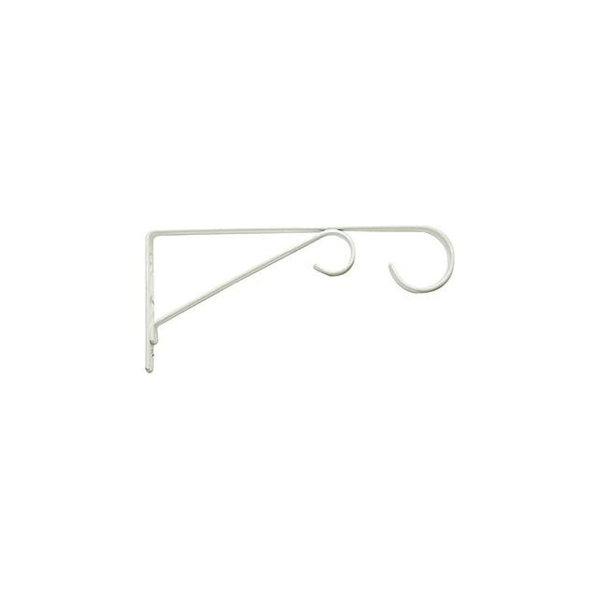 Green Thumb 9 In. White Powder-Coated Steel Hanging Plant Bracket