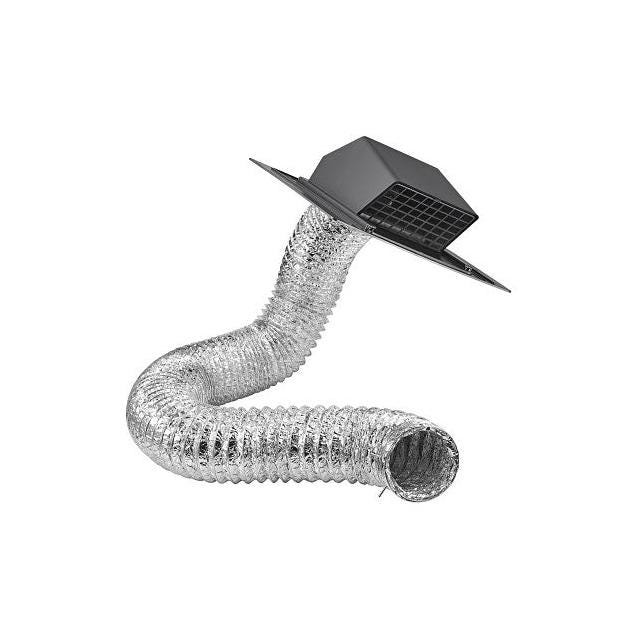 Lambro 4 In. x 8 Ft. Bath Fan Exhaust Through the Roof Vent Kit Lambro 4 In. x 8 Ft. Bath Fan Exhaust Through the Roof Vent Kit