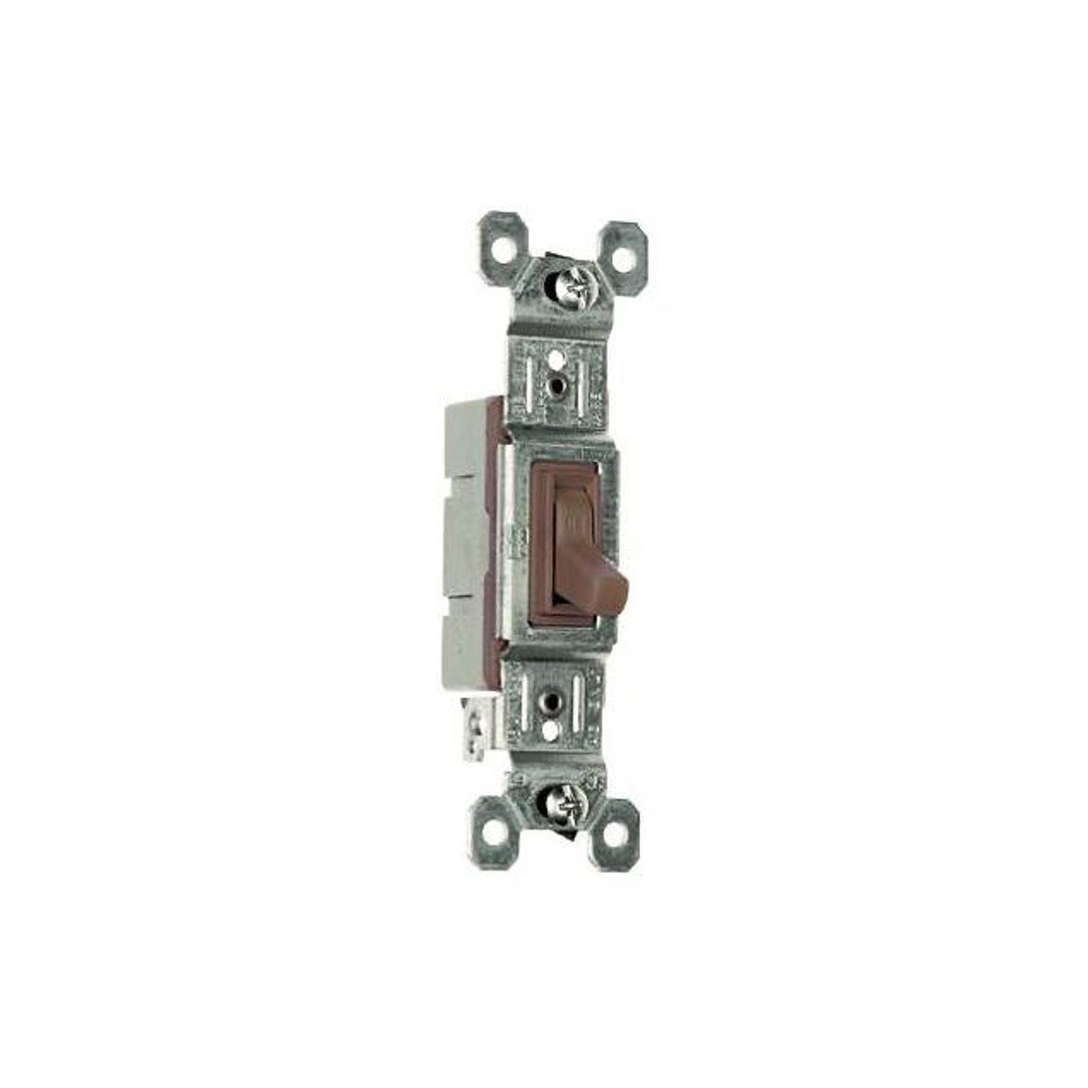 Legrand Pass & Seymour 15A 120V Brown Grounding Toggle Switch Legrand Pass & Seymour 15A 120V Brown Grounding Toggle Switch