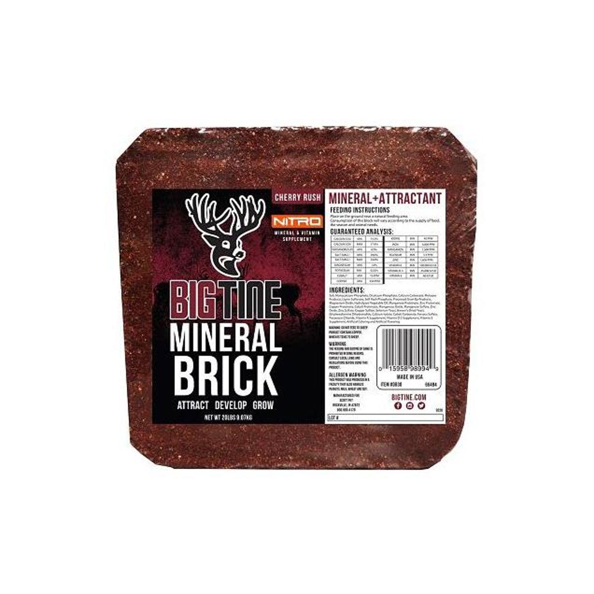 Big Tine 20 Lb. Cherry Rush Mineral Brick Big Tine 20 Lb. Cherry Rush Mineral Brick