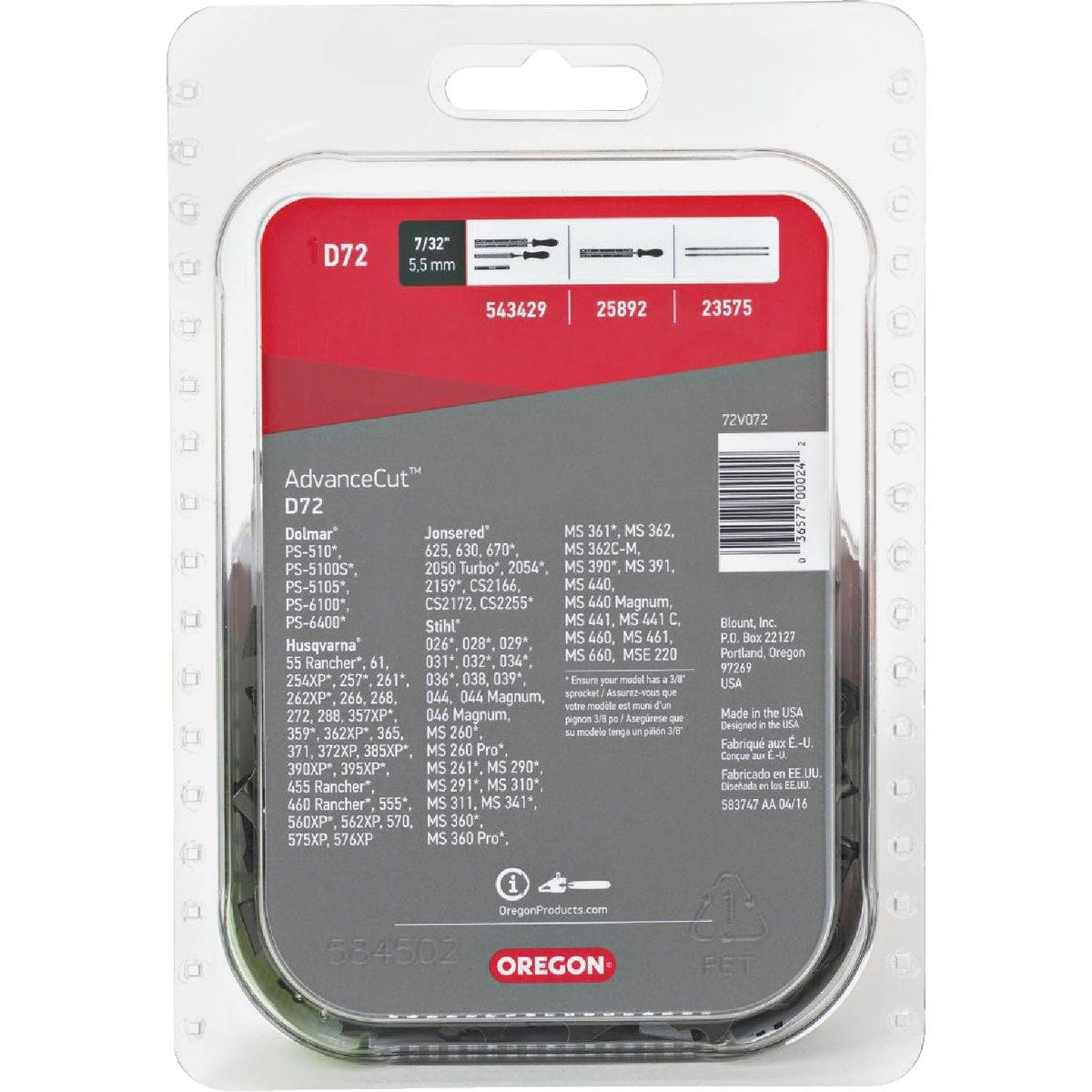 Oregon AdvanceCut 20 In. 72-Link Chainsaw Chain - photo 3 Oregon AdvanceCut 20 In. 72-Link Chainsaw Chain - photo 3