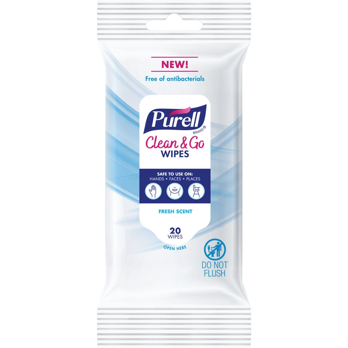 Purell Clean & Go Fresh Scent Skin and Surface Cleaning Wipes (20 Count)