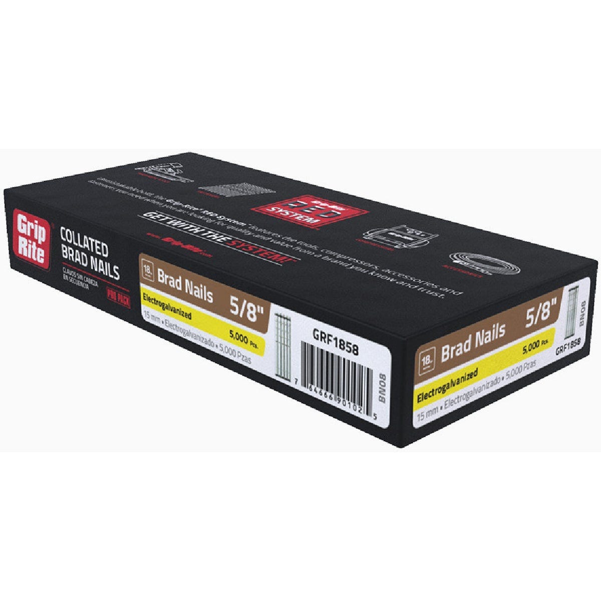 Grip-Rite 5/8 In. 18-Gauge Electrogalvanized Collated Brad Nails (5000 Ct.) - photo 2 Grip-Rite 5/8 In. 18-Gauge Electrogalvanized Collated Brad Nails (5000 Ct.) - photo 2