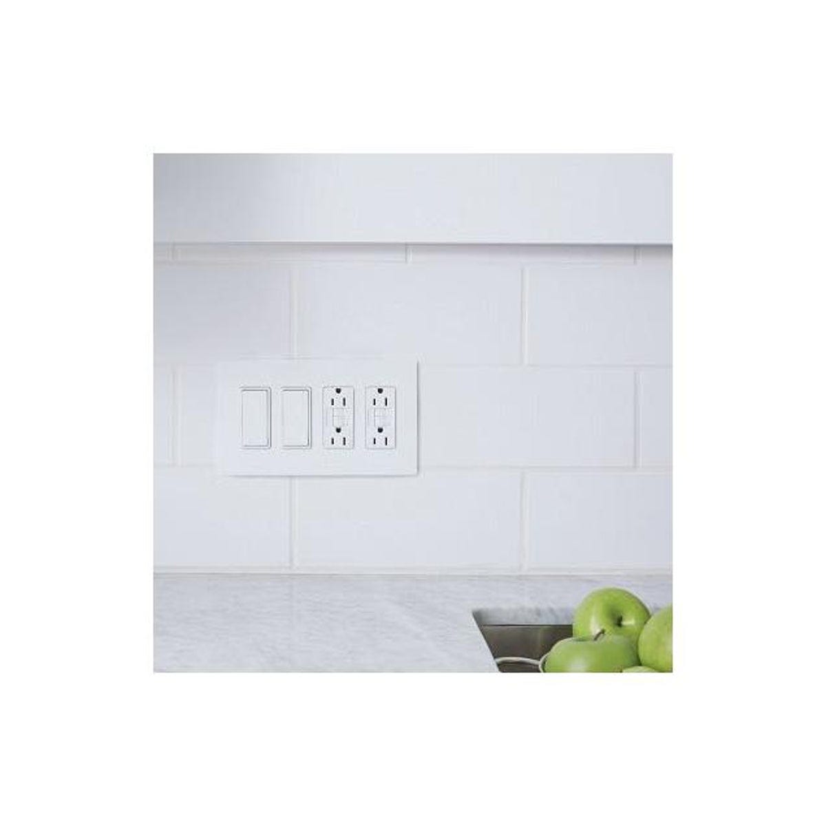 Radiant White 4-Gang Screwless Wall Plate - photo 2 Radiant White 4-Gang Screwless Wall Plate - photo 2