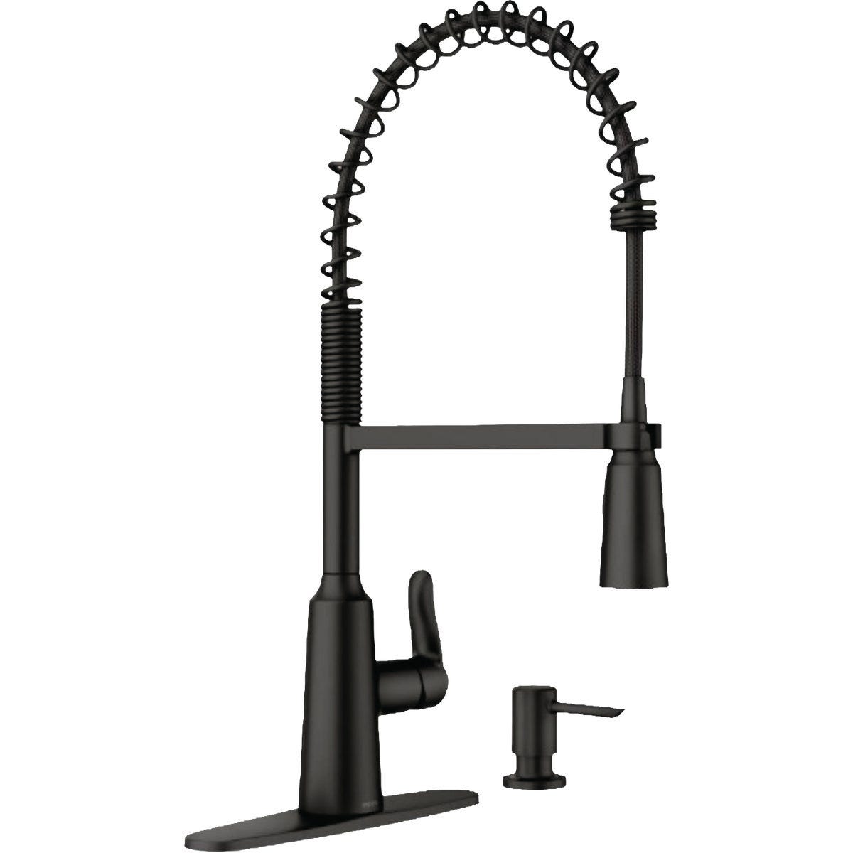 Moen Edwyn Matte Black Single-Handle High-Arc Kitchen Faucet Moen Edwyn Matte Black Single-Handle High-Arc Kitchen Faucet
