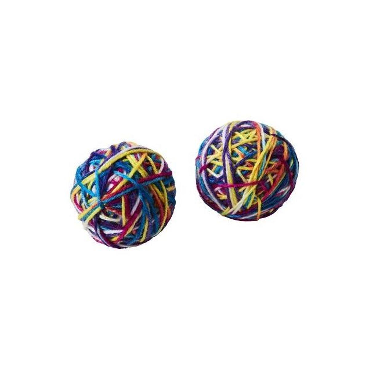 Ethical Pet 2.5 In. Sew-Much Yarn Ball Cat Toy (2-Pack)