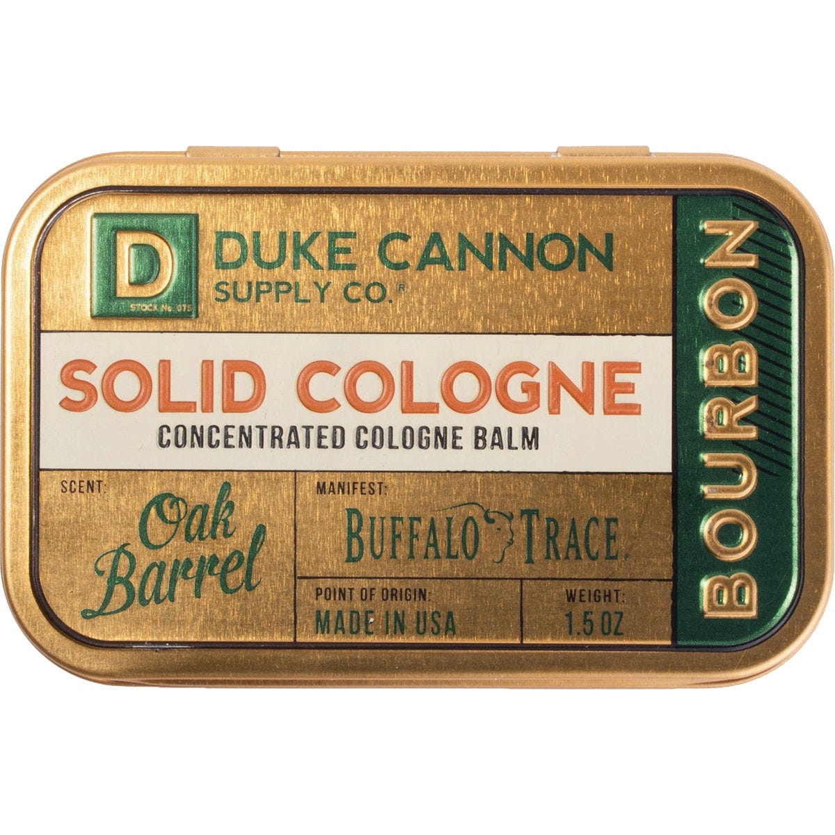 Duke Cannon 1.5 Oz. Bourbon Solid Cologne Duke Cannon 1.5 Oz. Bourbon Solid Cologne