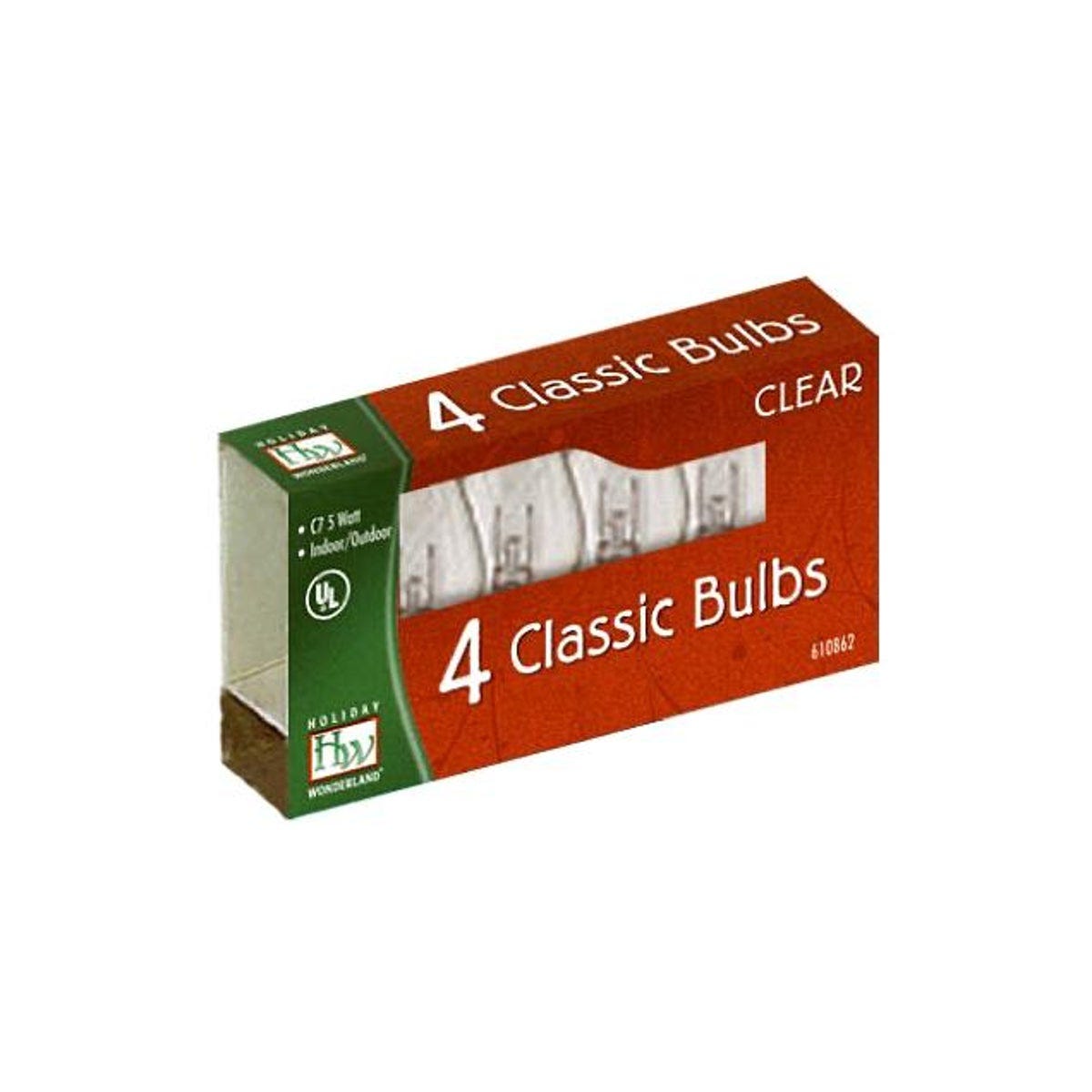 Holiday Wonderland C7 Clear Christmas Lights Replacement Bulb (4-Pack)