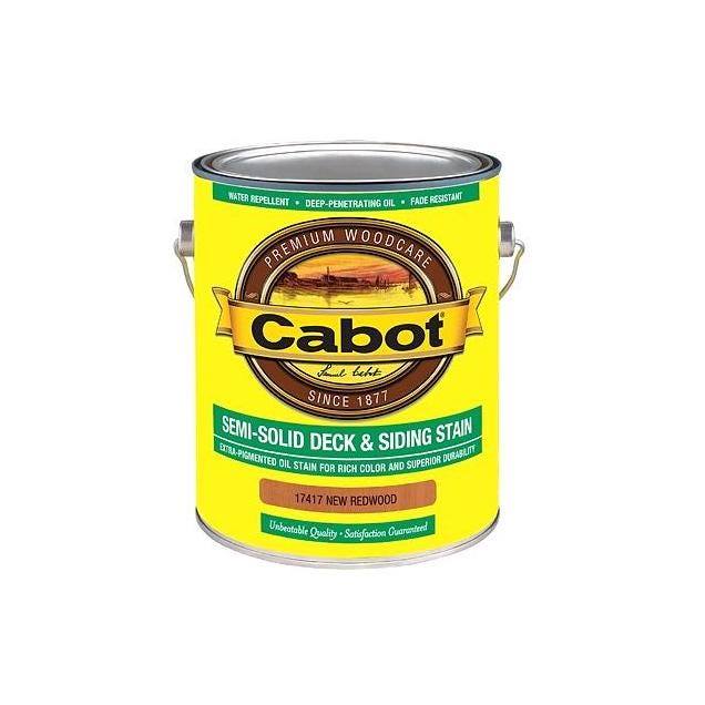 Cabot Semi-Solid Deck & Siding Stain, Redwood, 1 Gal.