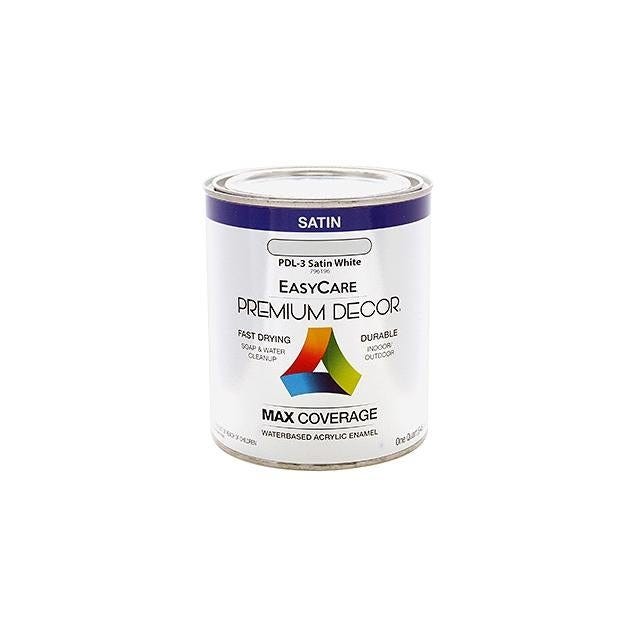 EasyCare Premium Decor 1 Qt. White Satin Enamel Paint