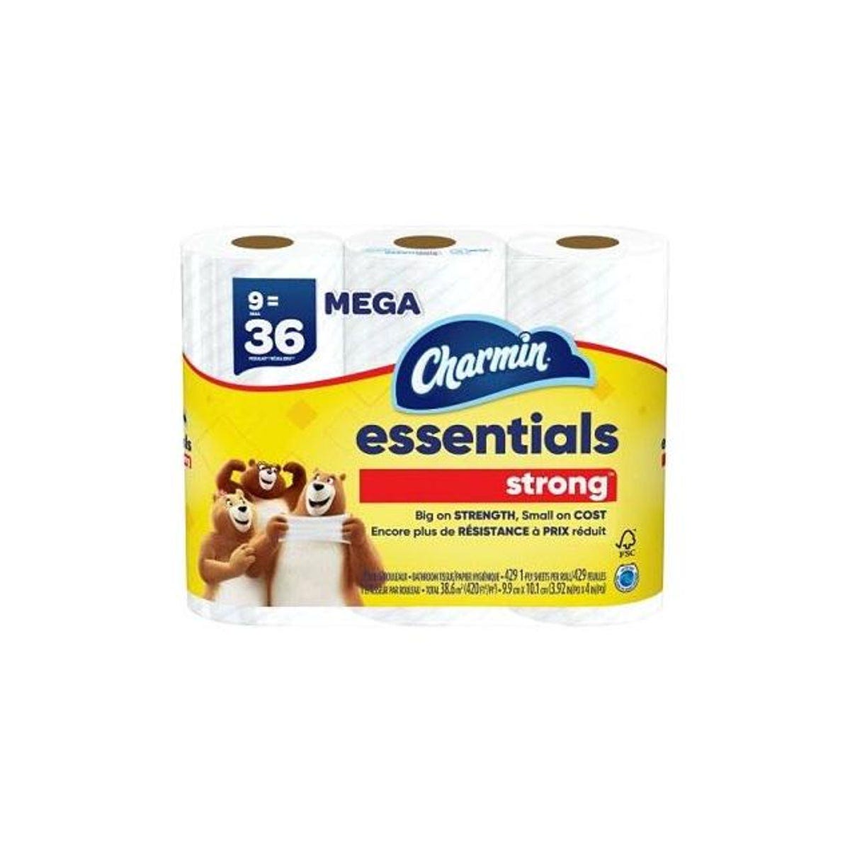 Charmin Essentials 9-Pack Strong Toilet Paper