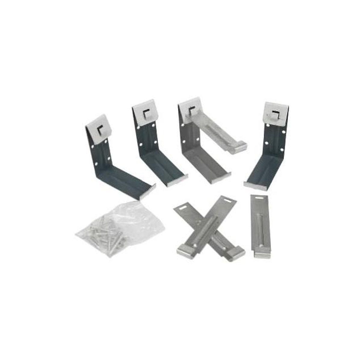 Amerimax 4 In. White Galvanized Steel Gutter Fascia Bracket with Nails (4-Pack)