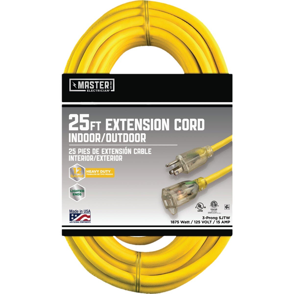 Master Electrician 25 Ft. 12/3 Extra Heavy-Duty Contractor Extension Cord