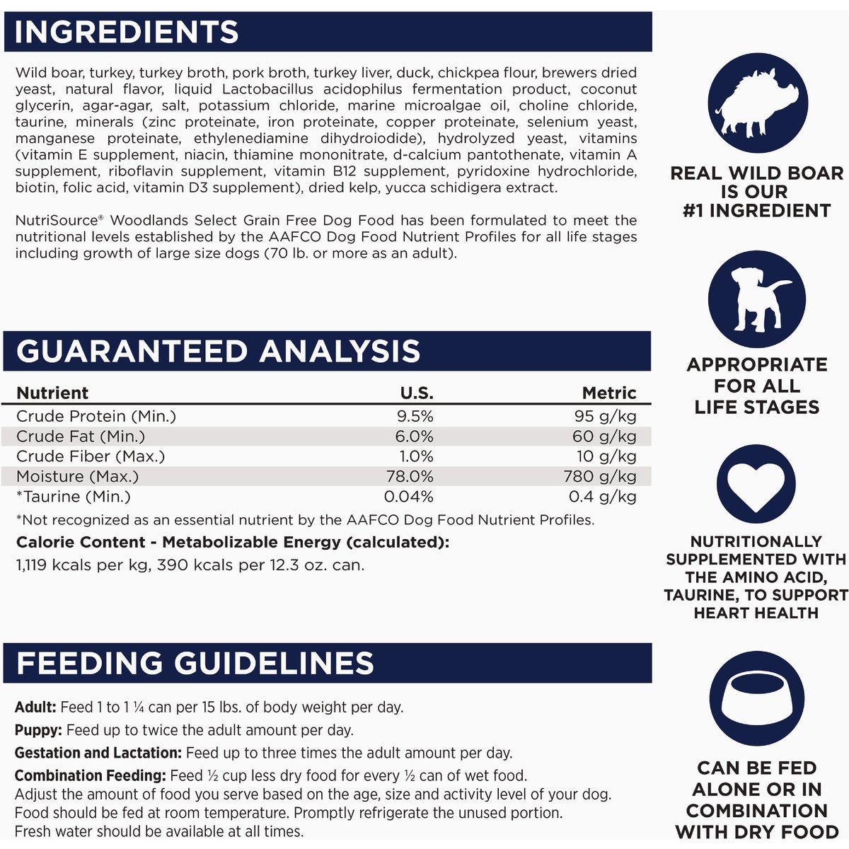 NutriSource 12.3 Oz. Woodlands Select Recipe Grain Free Wet Dog Food - photo 5