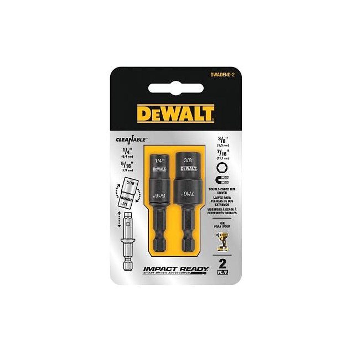 DeWalt Impact Ready Double-Ended SAE Nut Driver Set (2-Piece)