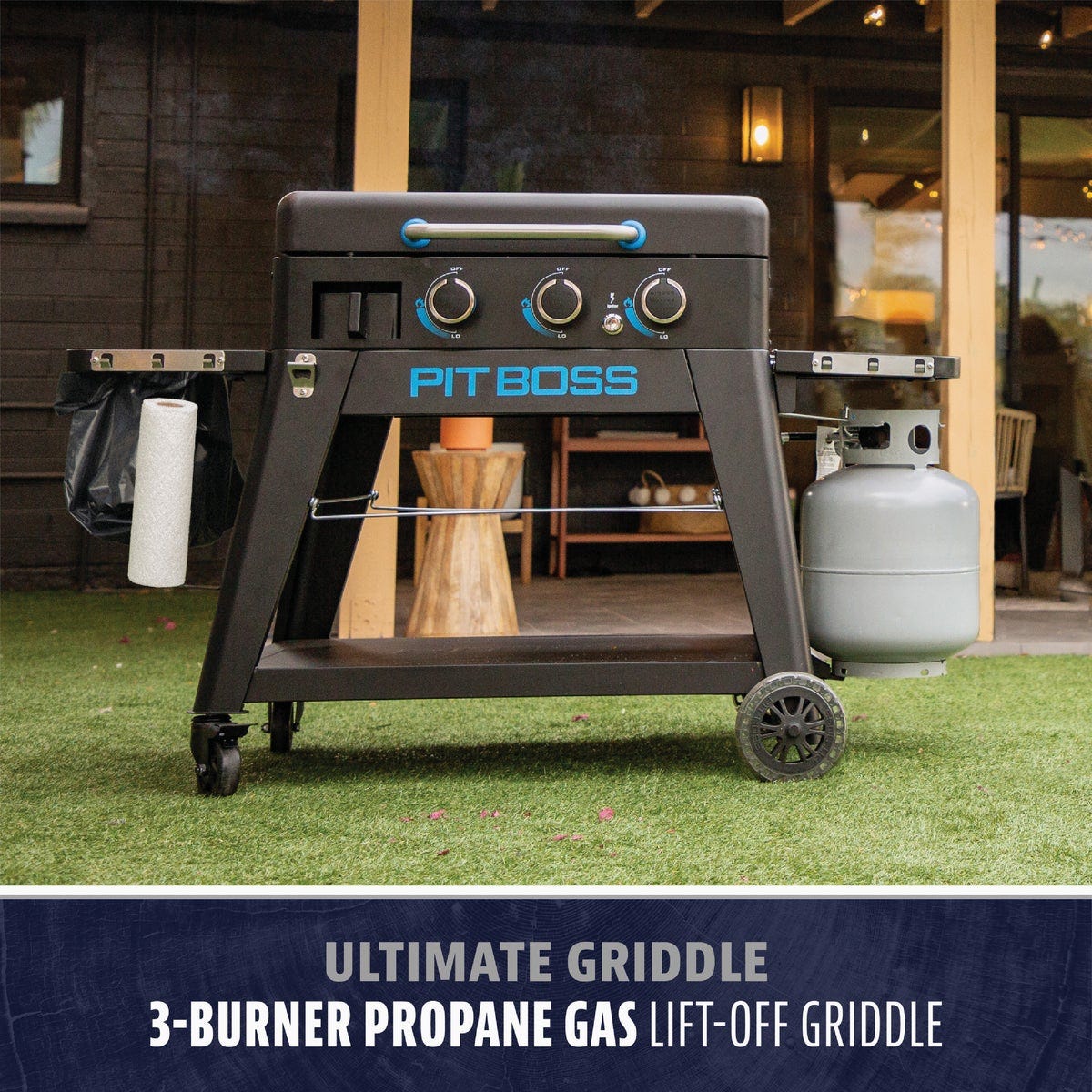 Pit Boss 3-Burner Propane Gas Gas Griddle Flat Top Grill, Black - photo 2