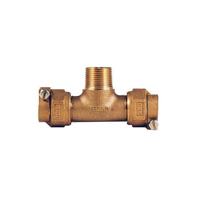 Legend Valve 3/4 In. CTS PAKxMIP Water Service Tee, Lead Free