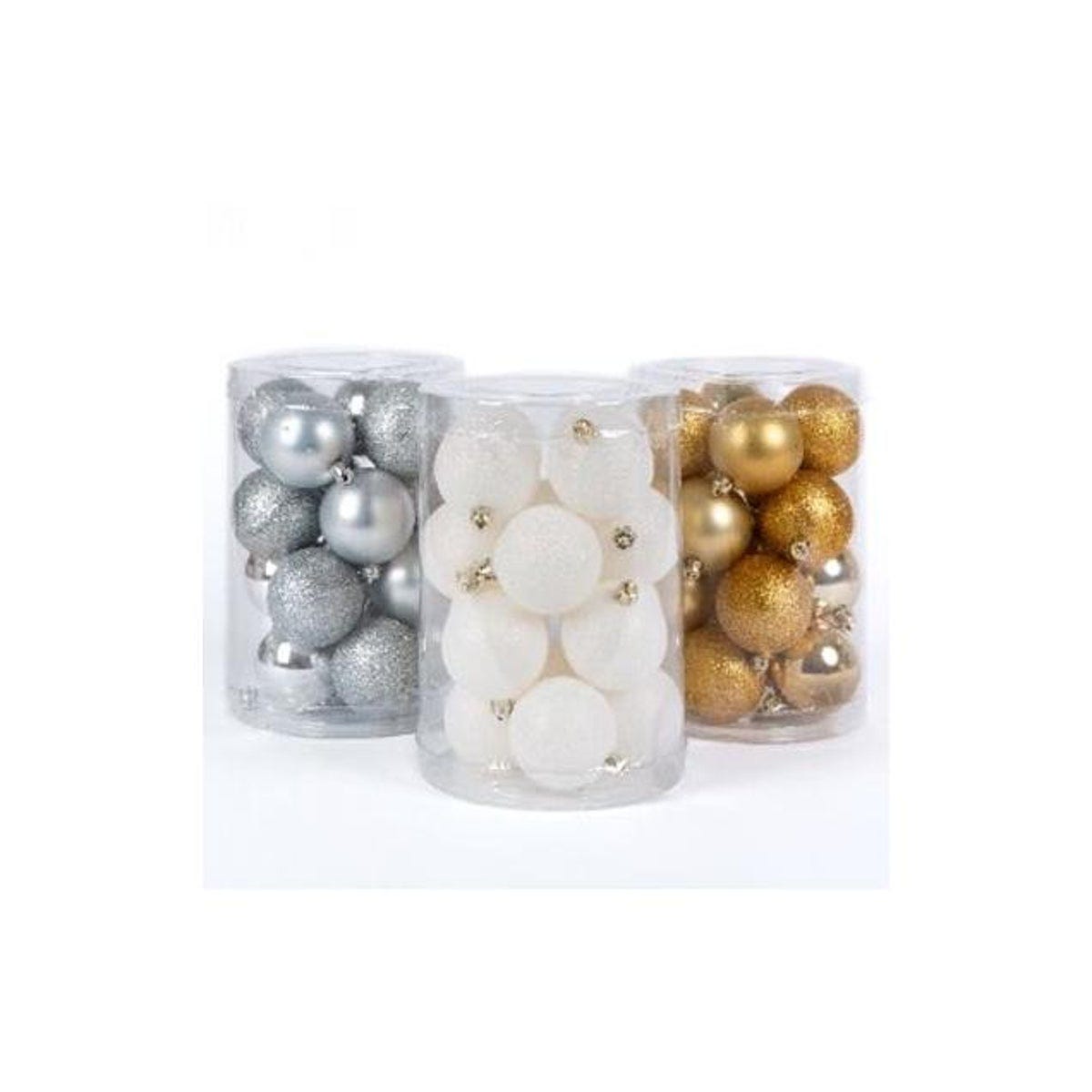 Christmas by Krebs 2.36 In. Silver & Gold Assortment Shatterproof Ornaments (16-Ct.)