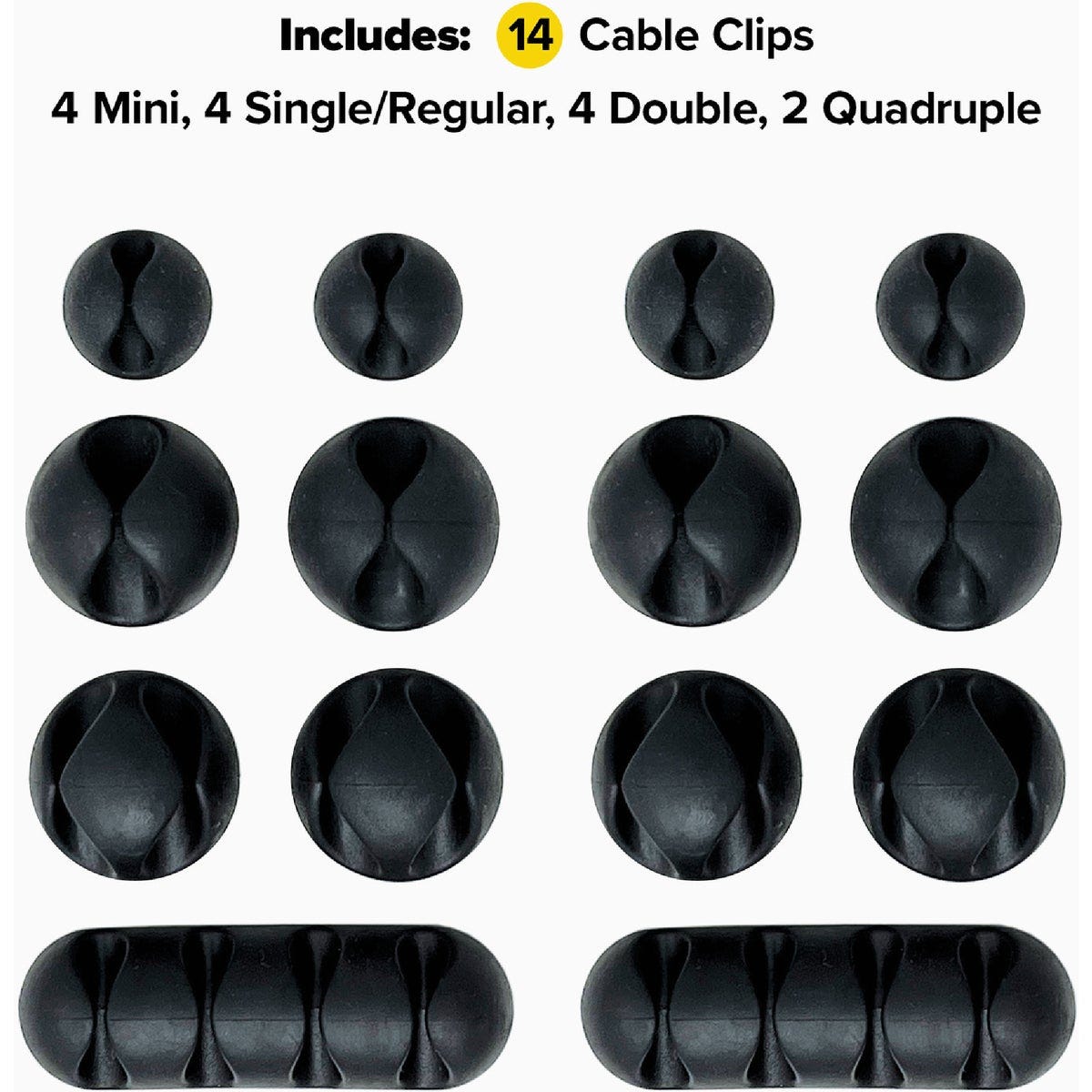 Wrap-It Storage Single Black Cable Clip (14-Pack) - photo 3 Wrap-It Storage Single Black Cable Clip (14-Pack) - photo 3