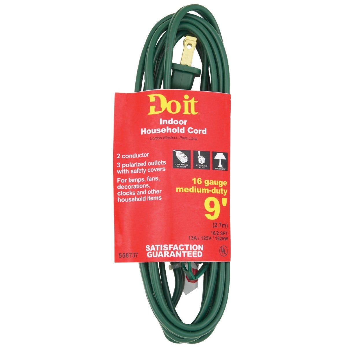 Do it 9 Ft. 16/2 Green Cube Tap Extension Cord - photo 2