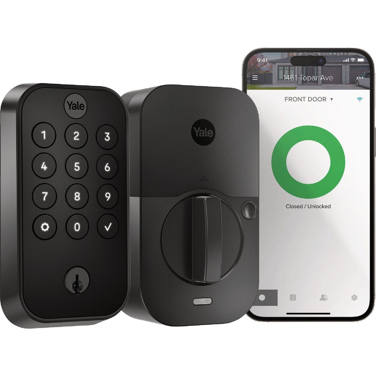 Yale Assure Black Electronic Lock Keypad Deadbolt with WiFi