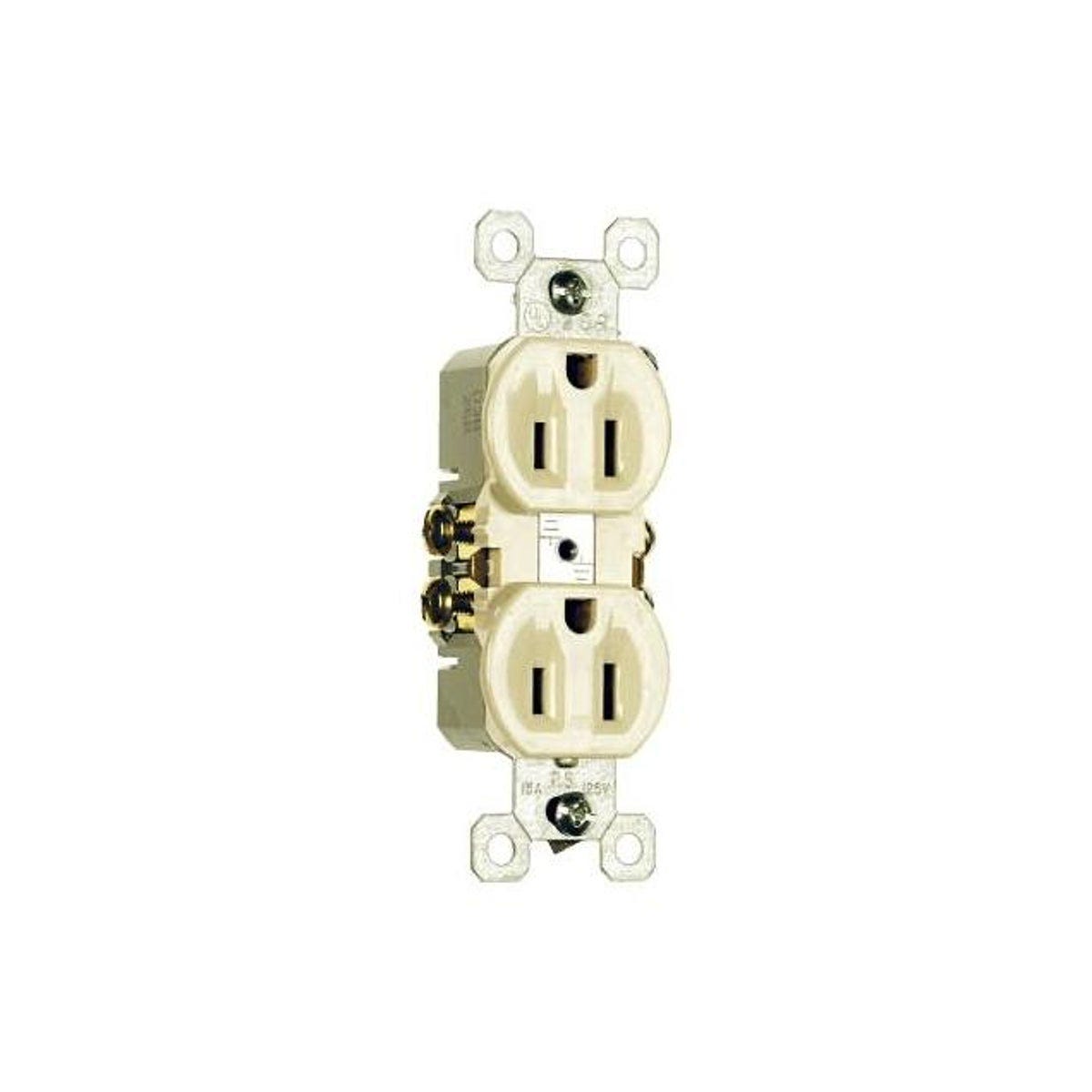 Legrand Pass & Seymour 15A 125V 2-Pole Standard Duplex Outlet, Light Almond