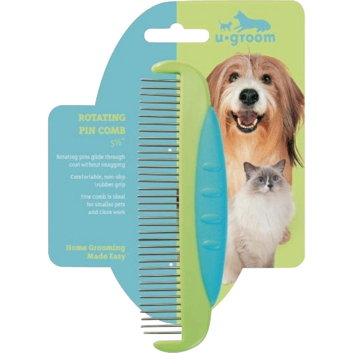 U-groom 5.5 In. Rotating Pin Pet Comb - photo 2 U-groom 5.5 In. Rotating Pin Pet Comb - photo 2