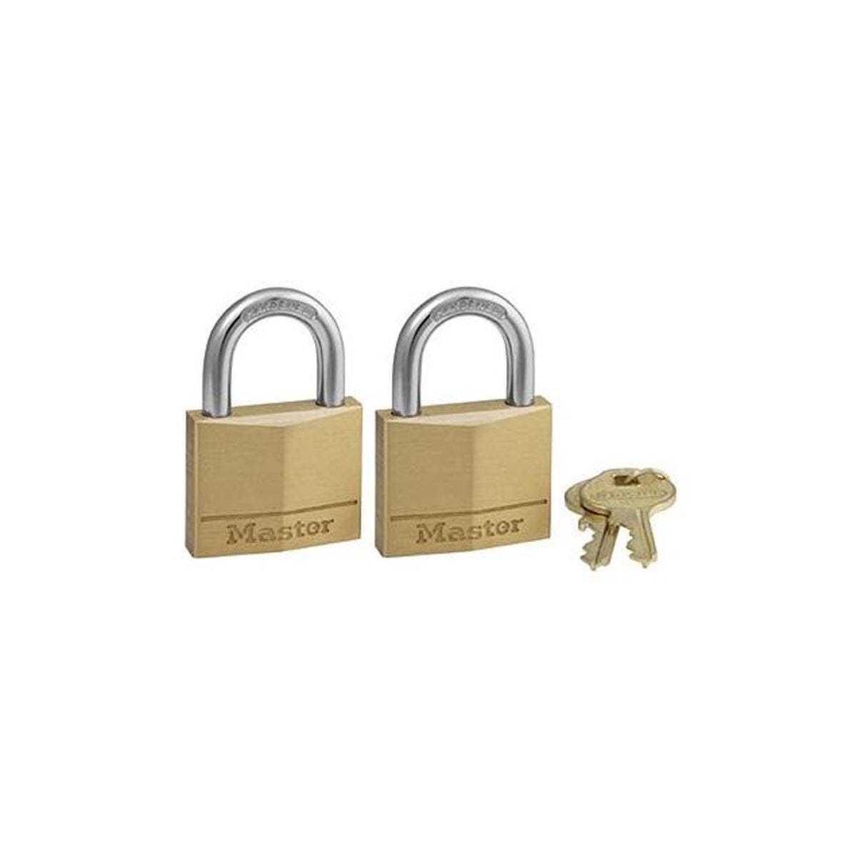 Master Lock 1-9/16 In. Solid-Brass Keyed Padlocks (2-Pack)